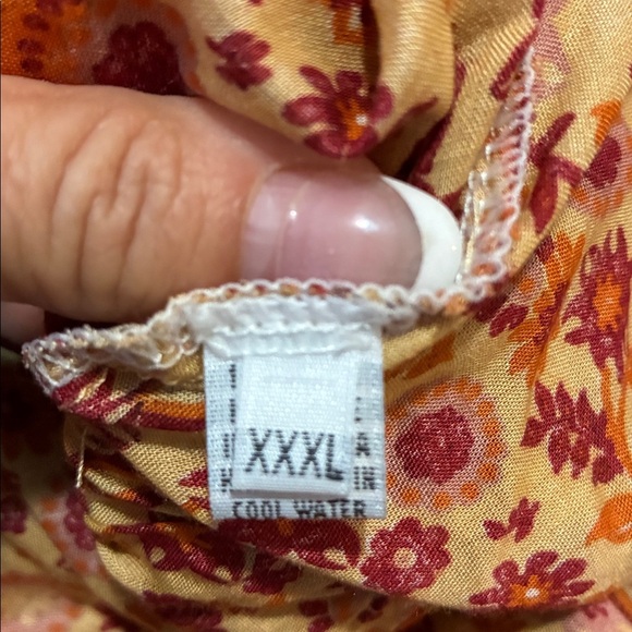 Aura Balloon Sleeve Print Multicolor Fall Floral Maxi Dress Size 3X NEW - Picture 7 of 10